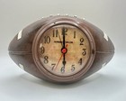 Vintage Howard Miller Football Clock Sports Desk Mantle Heavy Mancave  WORKING