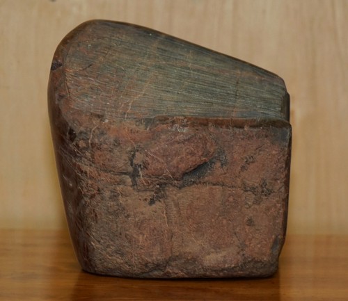 ORANELY SULPTED ANTIQUE LIBRARY BOOK CARVED FROM ROCK PART OF A LARGE SUITE - Picture 3 of 11