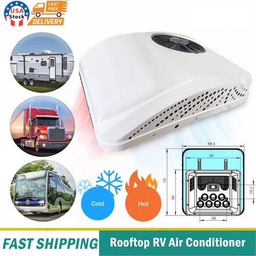 12V 13500BTU Rooftop RV Air Conditioner Electric AC Unit Fits Motorhome Trailer
