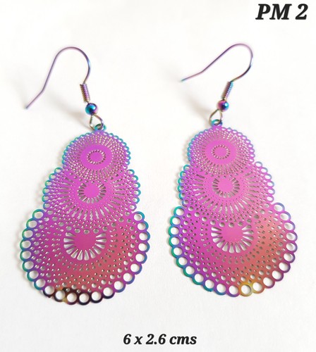 Stainless Steel Rainbow Hook Earrings - Picture 25 of 54