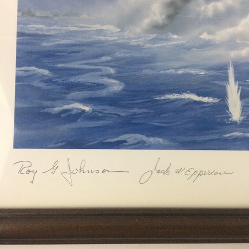 Skip Rains Segunda Guerra Mundial USS Nevada Acorazado Arte Militar Firmado Edición Limitada Estampado - Imagen 10 de 11