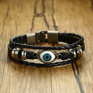 Men-Braided-Bracelet-Evil-Blue-Eye-Hematite-Multi-Layers-Wristband-Lucky-Gift