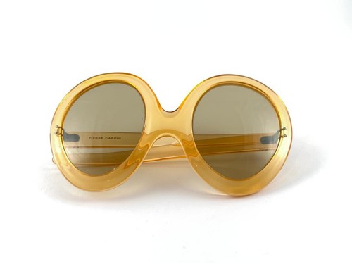 VINTAGE RARE PIERRE CARDIN ULTRA LARGE TRANSLUCENT FRANCE 1960'S SUNGLASSES - 第 3/12 張圖片