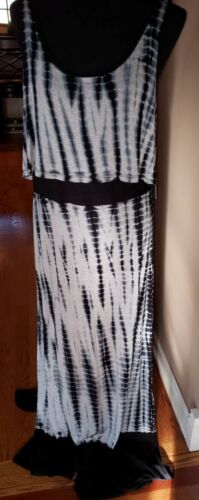 Kensie Damen Viskose Dip Farbstoff Maxi Tank Strandkleid neu mit Etikett Neu mit Etikett ~ Größe Large