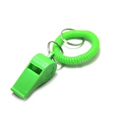 Colourful Plastic Sports Whistle Loud Football Referee Teacher Keychain Keyring - Picture 26 of 43