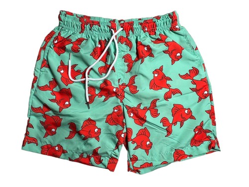 Traje de baño con estampado de peces dorados LIRA para hombre talla mediana 32 - Imagen 1 de 7