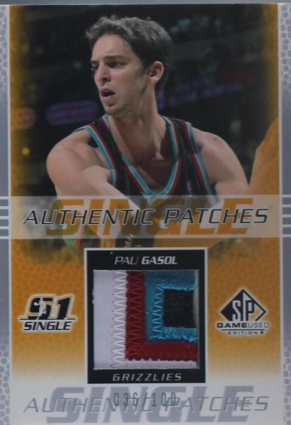 2003-04 SP Game Used - Authentic Patches Pau Gasol #PG-P /100 (MEM) for ...