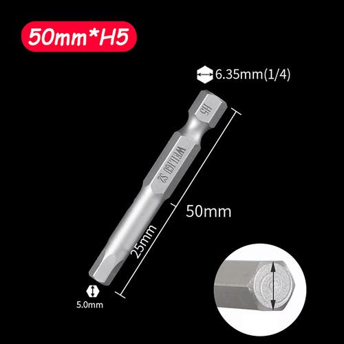 1/4" Hex Key Allen Bit Set Quick Change Connect Impact Driver Power Drill Metric - Picture 13 of 29