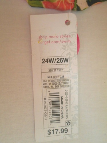 NWT Xhilaration Plus Womens Swimsuit Bathing Suite Bottoms Size 24W/26W Hipster - Picture 6 of 6