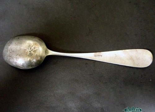 Superb Antique Polish Silver Cartouche Spoon Ca 1900 - Picture 2 of 6