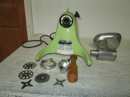 Vintage Oster Meat Grinder Model 505, Lime Green, WORKS - Picture 2 of 9