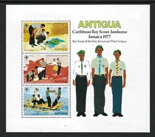 Antigua - Beautiful 1977 MNH Souvenir Sheet Scouting..........22L-SS