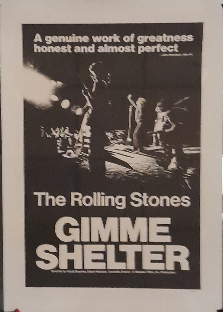 poster on linen The Rolling Stones in GIMME SHELTER 1970 LINENBACKED 