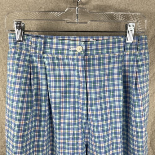 Vintage David Brooks Women's MulitColor Plaid High Waist Ankle Cut Pants Size 10 - Picture 4 of 12