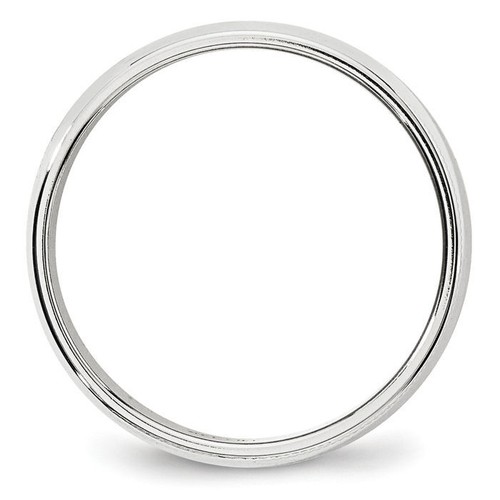 10K Solid White Gold 6mm Milgrain Half Round Classic Wedding Ring - Picture 3 of 112