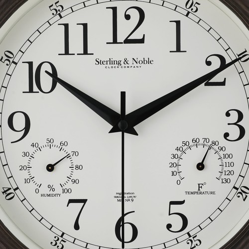 Mainstays 8.75" Indoor/Outdoor Antique Bronze Round Arabic Analog Wall Clock - Picture 7 of 7