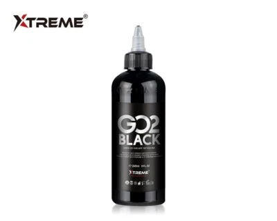 GO2 BLACK 8-oz Xtreme Ink Premium Dark Solid Bold Tattoo Pigment (Made in USA)