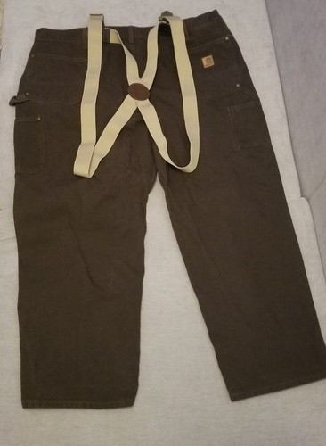 Pantalón Carhartt B136 DKB Hombre Utilitario Doble Rodilla Frontal Ajuste peto (46x29) *LEER* - Imagen 3 de 8