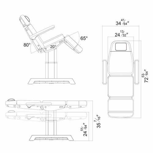 Electric 4 Motor Facial Beauty Medical Spa Chair Massage Examination Bed SYDNEY - Picture 19 of 19