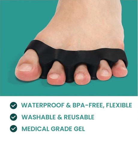 NUEVO Corrector de juanete separadores de dedos Welnove - 8 piezas alisador de dedos de gel - Imagen 3 de 11