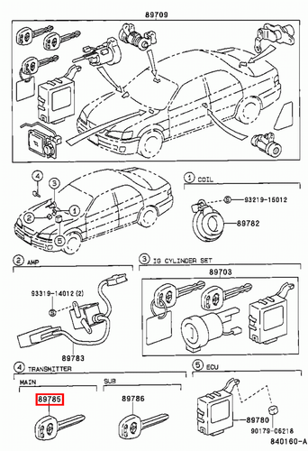 Genuine Camry SXV20 MCV36 MCV30 3.0 2.2 Transponder Master Key Blank Uncoded - Picture 8 of 24