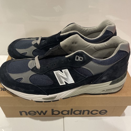 Men's Size 10.5 - New Balance 991 Made in UK - Navy/Grey M991NV - Picture 4 of 5