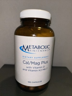 Metabolic Maintenance Cal/mag Plus Strong Bones & Teeth 180 Capsules Exp.07/2026