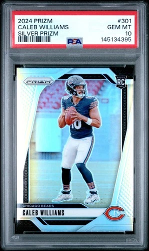 2024 PANINI PRIZM SILVER PRIZM #301 CALEB WILLIAMS ROOKIE RC PSA 10