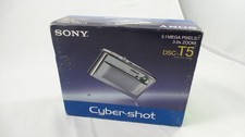 Boxed Sony CyberShot 5.1 MP Digital Camera with 3x Optical Zoom Black DSC-T5/B 