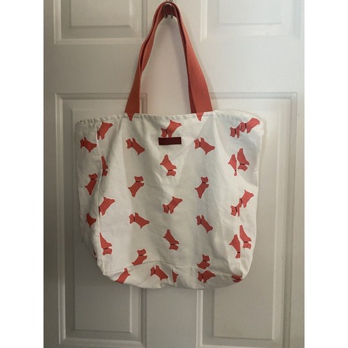 Radley London Large zip-top soft canvas tote bag Melon Scottie And Straps