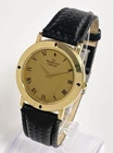 Seiko Black Diamond Quartz Watch Gold SS 5P30-7020 Vintage Excellent