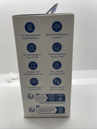 Aqara Smart Video Doorbell G4 Gray 1080p Google Apple Home OPEN BOX - Picture 2 of 4