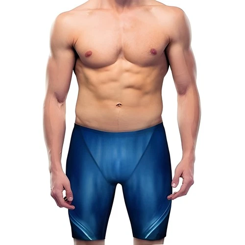 Men's Swim Jammers Quick Dry Blue Swimsuit Professional Training Trunks S-XL New
