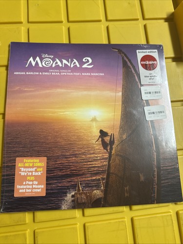 Disney MOANA 2 Limited Edition Soundtrack Record LP Blue Splatter Vinyl sealed