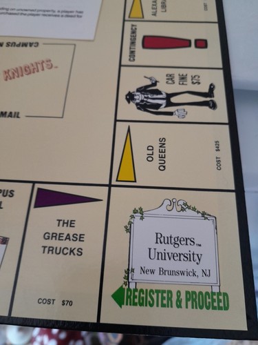 Vintage Rutgersopoly Board Game Rutgers University Monopoly 1st Edition Complete - Picture 8 of 10