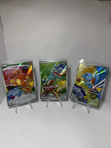 Pokemon TCG First Partner Collection Charmander Squirtle and Bulbasaur NM