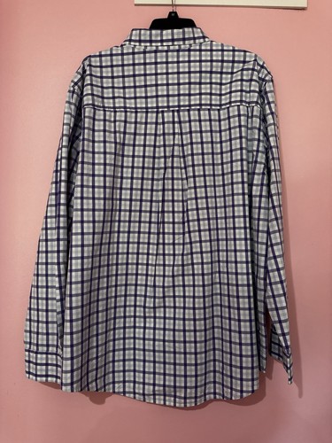 NWT Gymboree Mens Dad And Me Plaid Poplin Button Up Shirt Purple Size XL - Picture 2 of 5