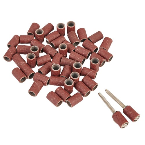 50x Set 320 Grit Nail Art Drill Replacement Bits Pedicure Sanding With Mandrels - Picture 3 of 12