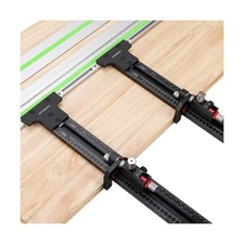 Track Saw Parallel Guide System with Mirco Adjustable Flip Stop and Zero Cali...