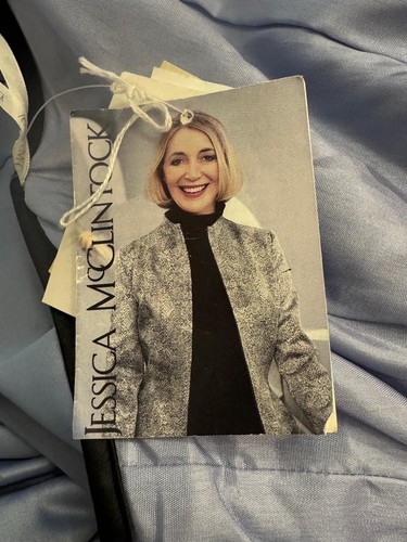 NUEVO CON ETIQUETAS DE COLECCIÓN Y2K Jessica Mcclintock Azul Claro Satén Sin Tirantes Largo Formal Vestido 6 - Imagen 17 de 21