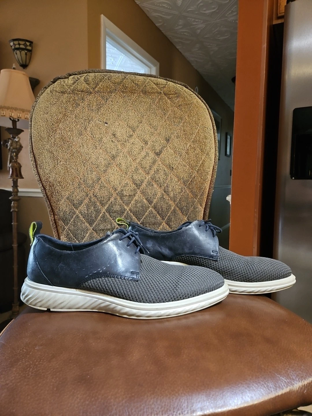 Scarpe mocassini Oxford Ecco St.1 Hybrid Lite in pelle a rete stringate da uomo taglia 47 13