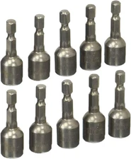 COMOK 10Mm Hex Magnetic Power Socket Nut Driver Setters with 6Mm Hex Shank Hand 