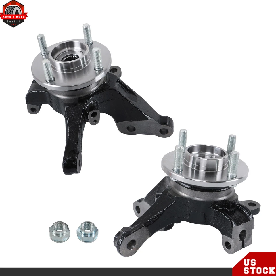 For 2013-2019 Nissan Versa Pair Front LH & RH Wheel Bearing Hub Knuckle Assembly - Image 3 of 4