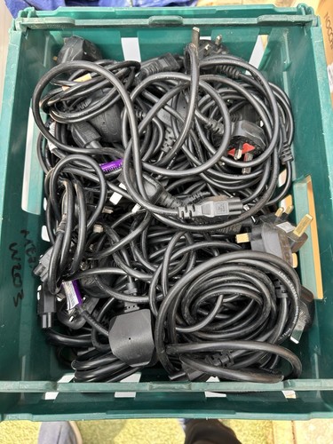 Job Lot of 12 x Clover Leaf Lead Laptop Power Cable UK Plug Mix Length & Brands - Picture 2 of 4