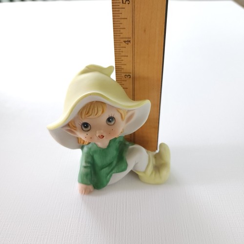VINTAGE HOMCO PORCELAIN PIXIE ELF FIGURINE - Picture 7 of 7