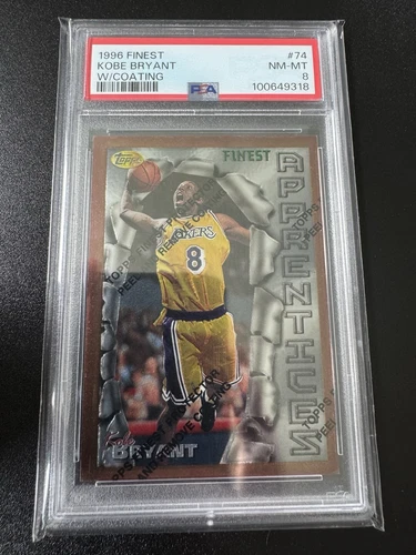 1996-97 Topps Finest - W/Coating - Bronze Kobe Bryant #74 (RC) - PSA 8