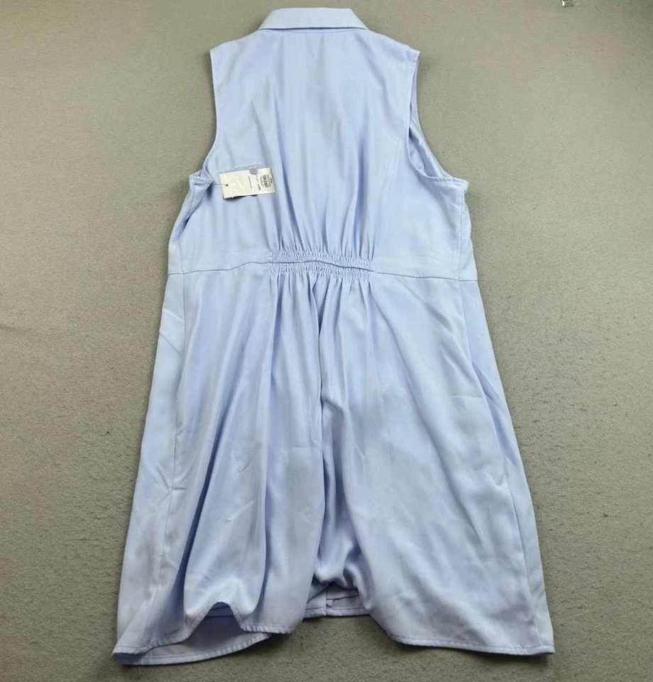 Vestido Nine West para mujer XL azul sin mangas cuello abotonado nuevo con etiquetas Foto 4 de 4