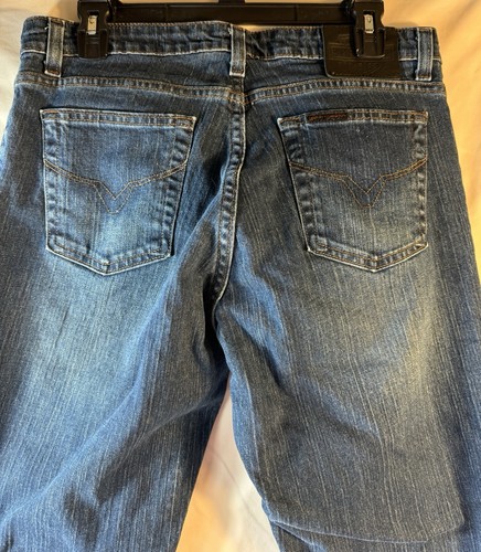 Harley Davidson Blue Denim Jeans Damen Größe 10 lang ausgestellt Stretch Bootcut - Bild 3 von 7