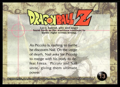 As Piccolo is rushing to battle 1999 ArtBox Dragon Ball Z Series 3 #13 - Picture 2 of 2