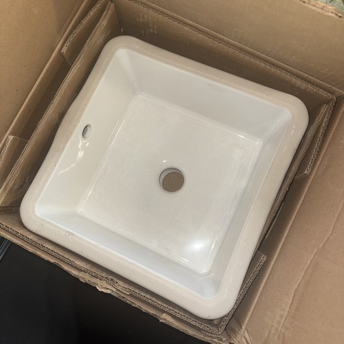 Kohler K-8188-0 Verticyl® 13" square undermount bathroom sink w/overflow, White - Picture 15 of 17